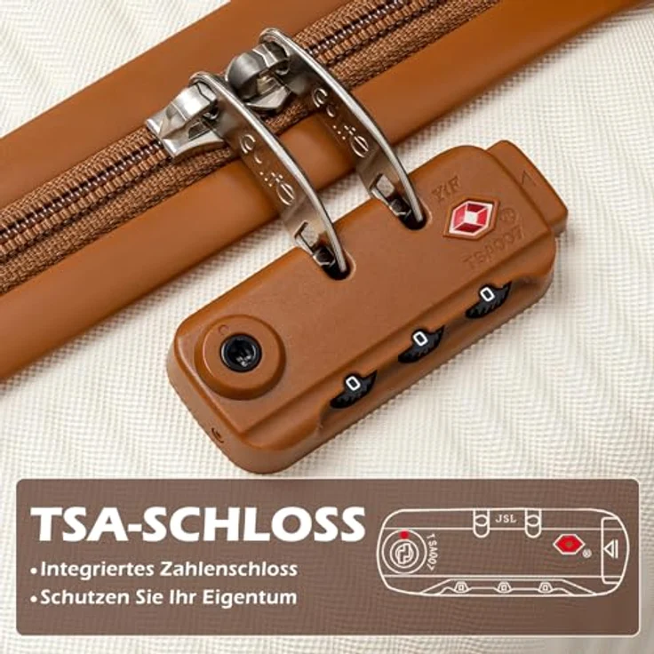 COOLIFE Handgepäck Koffer 55x40x20cm für Ryanair & Easyjet, ABS-Hartschale mit 4 Silent Spinner Rädern, TSA-Schloss, leicht und robust – Bild 5