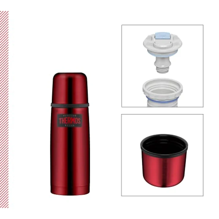 THERMOS Light & Compact Thermosflasche, Edelstahl, Rot, 0,35 Liter – Bild 3