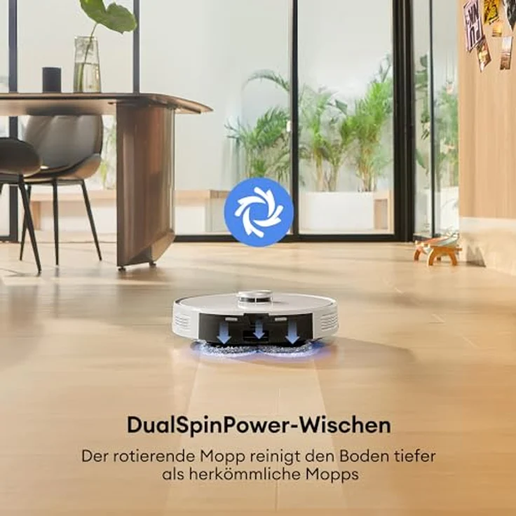 Ultenic T10 Pro Saugroboter mit Wischfunktion, 4000 Pa Staubsauger mit Absaugstation und UV Licht, LiDAR Navigation, Laufzeit 220 Min, APP/Alexa Kontrolle, Teppiche und Tierhaare – Bild 2