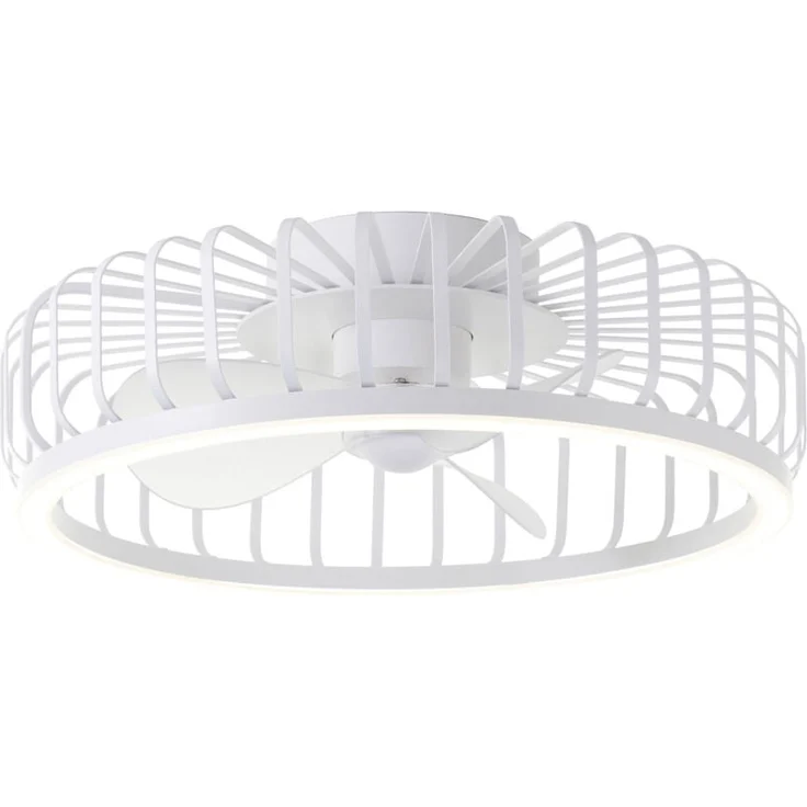 Brilliant LED Deckenventilator Capo Ø 48 cm, 36 W, weiß, energieeffiziente Beleuchtung und leiser Betrieb