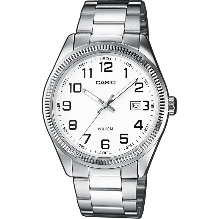 CASIO TIMELESS COLLECTION Quarzuhr MTP-1302PD-7BVEF, Herren- und Damenuhr, analog, Neo-Display, silber