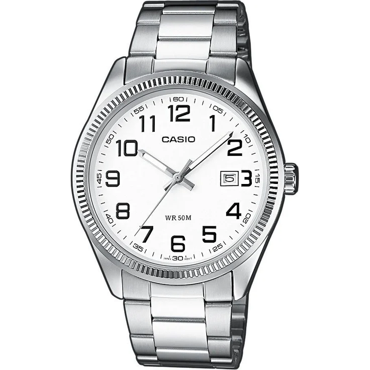CASIO TIMELESS COLLECTION Quarzuhr MTP-1302PD-7BVEF, Herren- und Damenuhr, analog, Neo-Display, silber