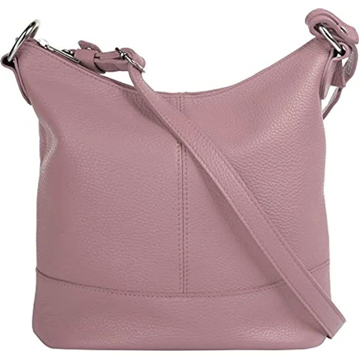 Cluty Umhängetasche aus 100% Rindleder, Made in Italy, Höhe 26 cm x Breite 24 cm x Tiefe 14 cm, verstellbarer Schultergurt 55 cm - 105 cm – Bild 1