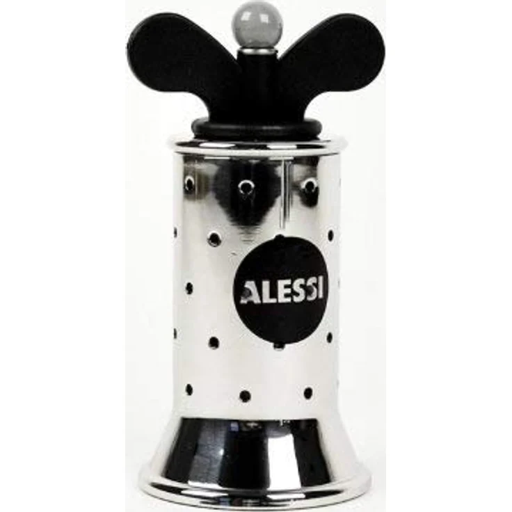 Alessi 9098 B - Design Pfeffermühle mit Rippen, Edelstahl und Thermoplastisches Harz, Schwarz – Bild 3