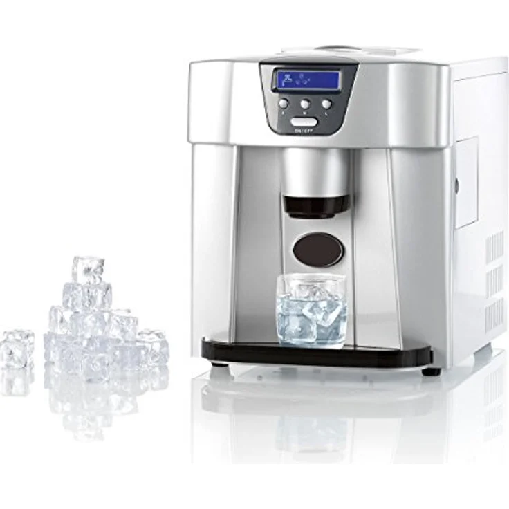 Rosenstein & Söhne EWS 2100 Eiswürfelbereiter, 130W, LCD-Display, 3 Größen, 1,8 Liter, silber – Bild 6