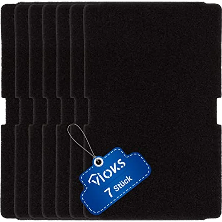 VIOKS Schwammfilter 7x, Ersatz-Filter für Beko Trockner 2964840200, effektives Flusensieb für Wäschetrockner DE8635RX und DS7512PA, 240x150mm