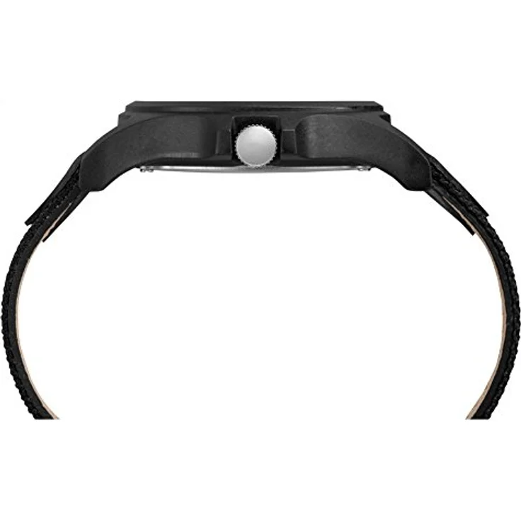 Timex Herren Expedition TW4B08100, Analoguhr mit schwarzem Harzgehäuse, wasserdicht bis 5 Meter, Mischgewebe- und Lederarmband – Bild 2