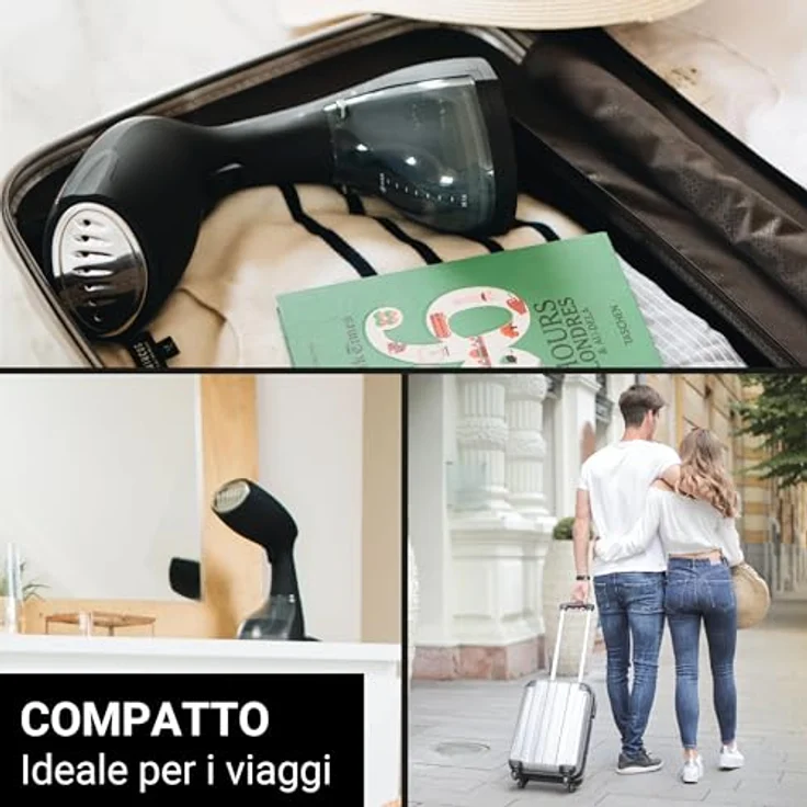 SteamOne Dampfglätter S-Travel, 1400 W, schwarz, Steamer – Bild 4
