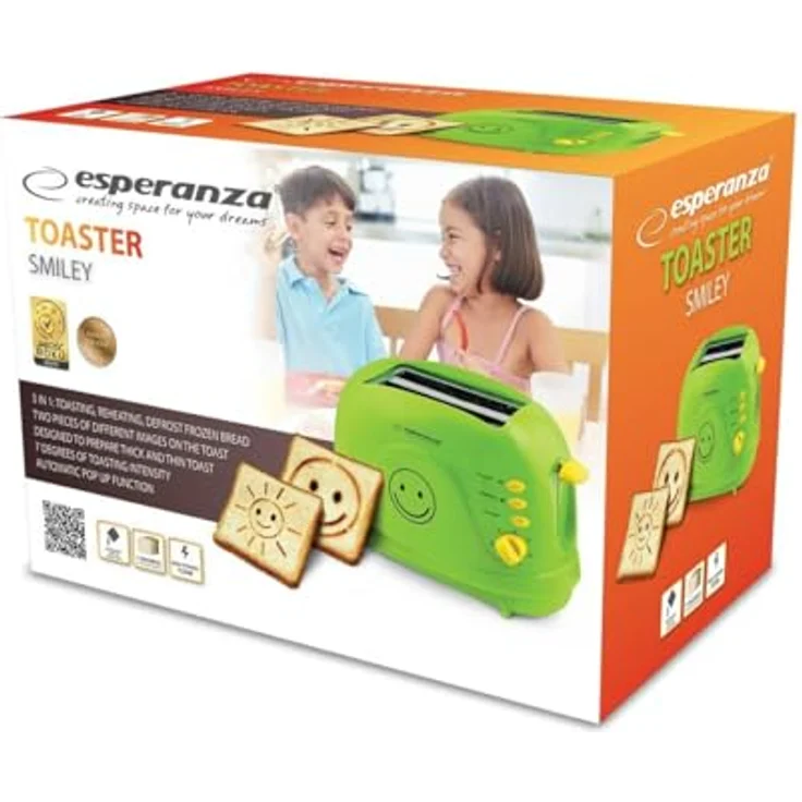 Esperanza EKT003 Toster Smiley, PC, Grün – Bild 5
