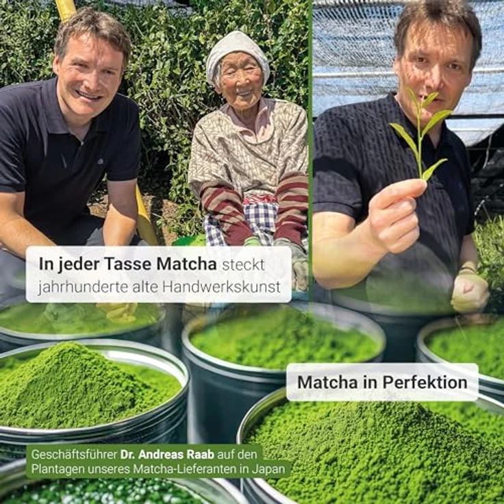 Raab Vitalfood Matcha Grüntee Premium Pulver, feines Matcha Pulver aus Japan für Tee und Matcha Latte, 30 g – Bild 5