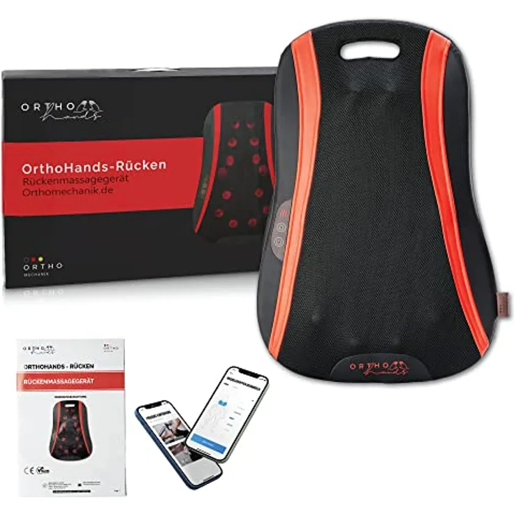 OrthoMechanik OrthoHands | Rücken-Massagegerät, schmerzlindernde Wirkung, mit integrierter Wärmefunktion