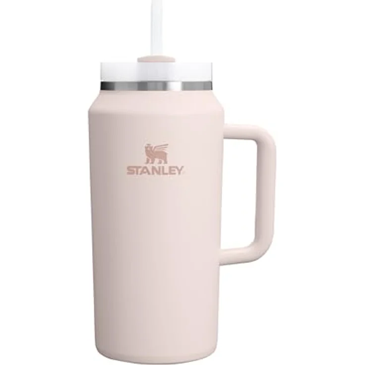 STANLEY 1913 Quencher H2.0 FlowState Trinkflasche 1.9L, BPA-frei, Thermobecher mit Strohhalm, Kühlt 15 Stunden, eisgekühlt 60 Stunden, spülmaschinenfest, Rose Quartz – Bild 1
