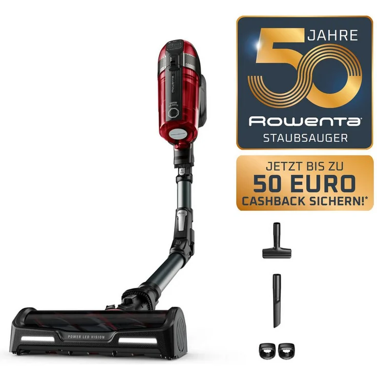 Rowenta Akku-Hand-und Stielstaubsauger RH98A7, All-in-One Akku-Staubsauger mit Zyklon-Technologie und Digital-Motor