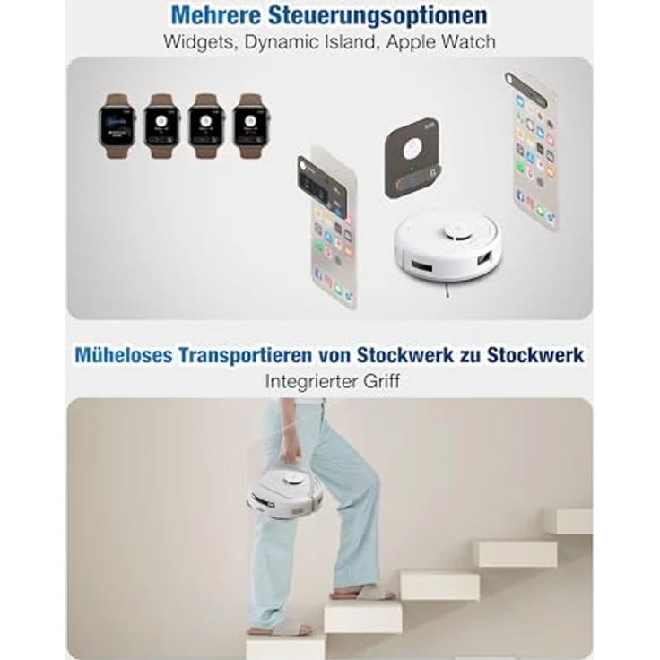 ECOVACS DEEBOT MINI, lilafarbener Saugroboter mit 8.000 Pa Saugkraft, Staubbeutel und Saug- und Wischfunktion – Bild 8