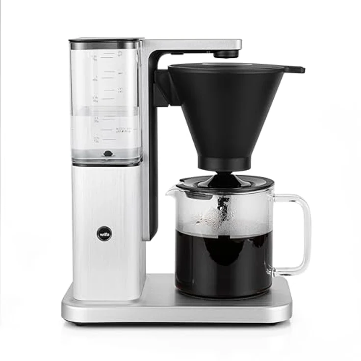 Wilfa Zense Alux Filterkaffeemaschine, 1,25L abnehmbarer Wassertank, Warmhaltefunktion, Auto-Tropfstopp, Aluminiumgehäuse (Edelstahl gebürstet) – Bild 1