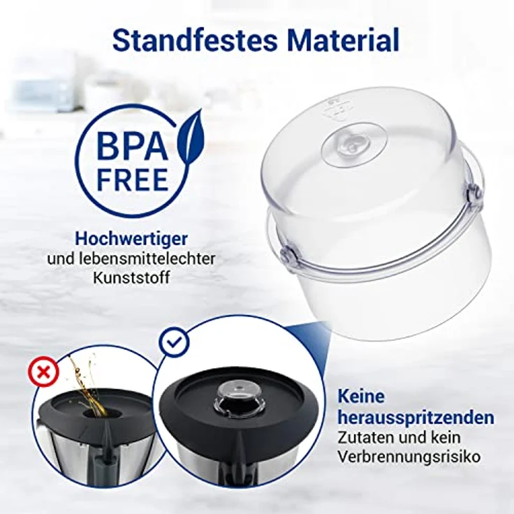 VIOKS Messbecher 100ml Kunststoff Ersatz für Becher Plastik für Vorwerk Thermomix Vorwerk TM5 TM31 TM21 TM3300 - Küchenmaschine Thermomix Zubehör – Bild 5