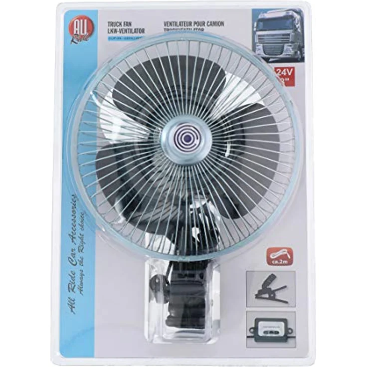 All Ride Fan 24V, Clip-Ventilator 8 Zoll mit oszillierender Funktion – Bild 2