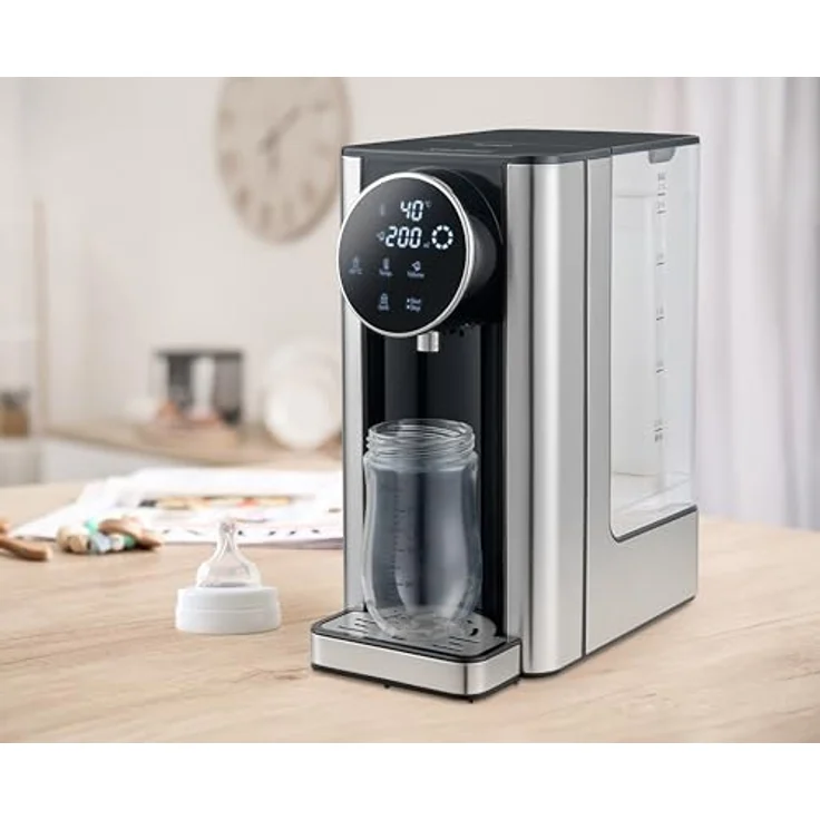 Trisa Wasserkocher Trisa Silver Stream Heißwasserspender Edelstahl mit Touch-Display, Tee-Einstellung und großem Wassertank – Bild 5