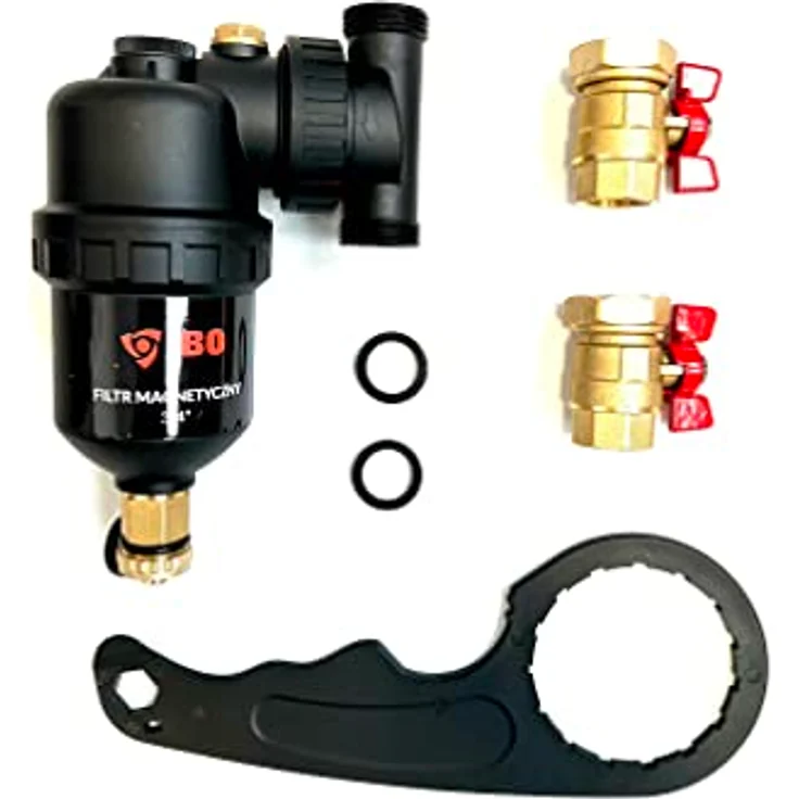 IBO Magnetfilter 3/4", Schmutzseparator in Schwarz, effiziente Wasserreinigung, langlebig und robust – Bild 1