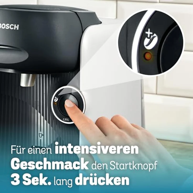 TASSIMO TAS164E Kapselmaschine, One-Touch Bedienung, über 70 Getränke, nachhaltig, weiß/schwarz – Bild 4