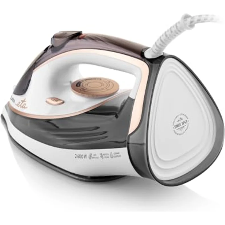 ETA Dampfbügeleisen I Clara I 2 600 W I Keramik Sohle I Selbstreinigung I Anti Calc I Vertikal Dampf I Drip Stop I Dampfstoß: 120 g/min I Dampfaustritt 0-40 g/min I Trockenes Bügeln/Dampfbügeln – Bild 5