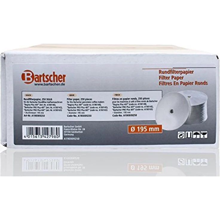Bartscher Zubehör Rundfilterpapier Regina 40 (250 x) – Bild 2