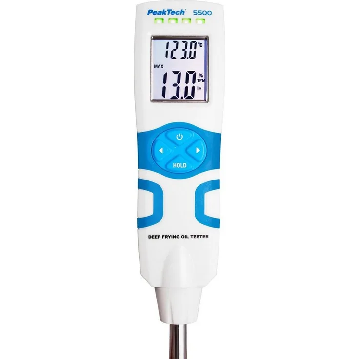 PeakTech Bratenthermometer PeakTech P 5500: Speiseöl-Tester ~ 0 bis 40% TPM und 30 bis 200°C, 1-tlg.