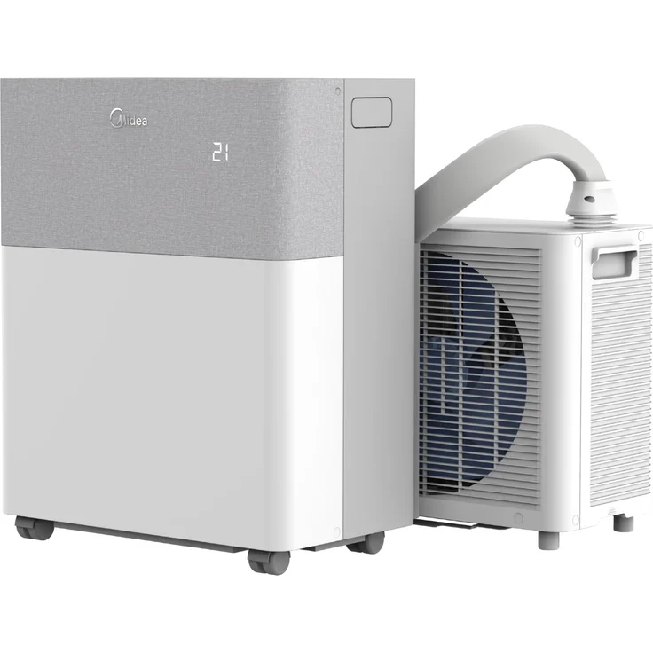 Midea Portasplit Klimaanlage, 4-in-1 Mobile Klimaanlage, Kühlen, Heizen, Entfeuchten, Ventilieren, A++/A+, 12000 BTU, 3,5kW, für Räume bis zu 42 m², leise 39 dB(A) im Silent-Modus – Bild 1