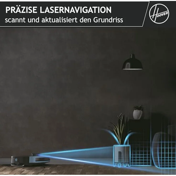 Hoover HG4 Saugroboter mit Wischfunktion – Bis zu 4000Pa Saugkraft, Lasernavigation & App-Steuerung [HG430H] – Bild 3