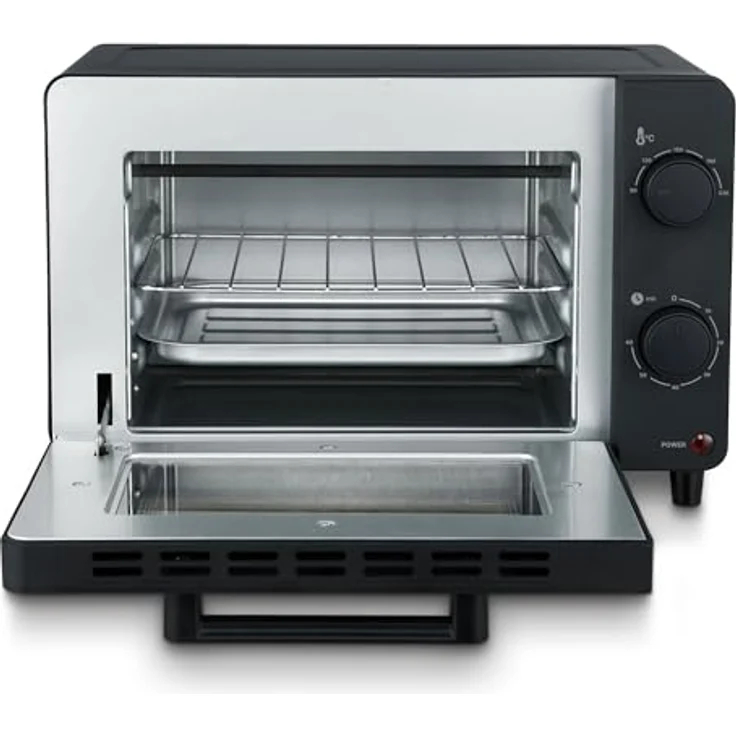 Seeger Mini-Backofen SGR1900BK, 10 Liter mit Timer & Temperaturregelung 90-230°C, PFAS-frei, Schwarz – Bild 3