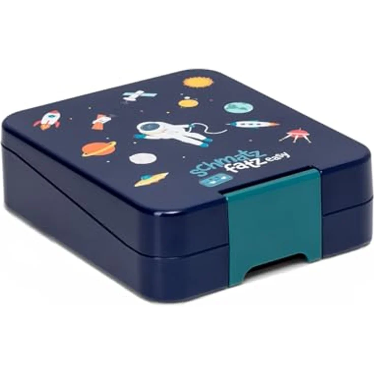 Klarstein schmatzfatz easy Snackbox 4 Fächer, luftdicht und spülmaschinengeeignet, 18 x 15 x 5 cm – Bild 1