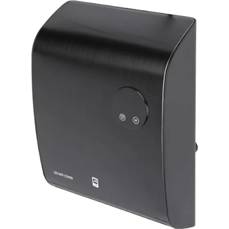 SHX Badezimmer-Heizlüfter 2000 W | Thermostat mit Fernbedienung | wassergeschützt | sicher im Bad, Schwarz