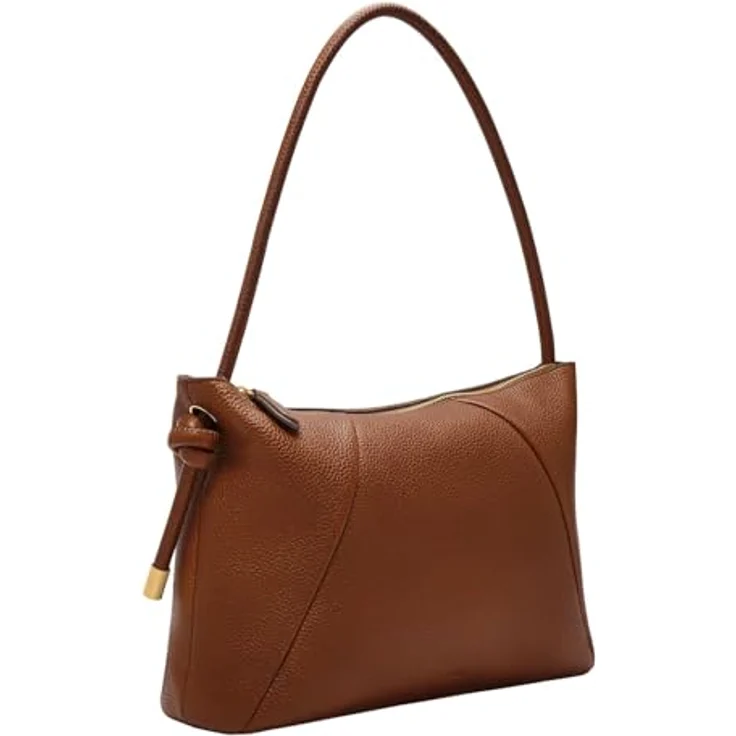 Fossil Willa Schultertasche aus Leder, 30.5 cm, braun, mit Handyfach und Reißverschlussfach – Bild 2