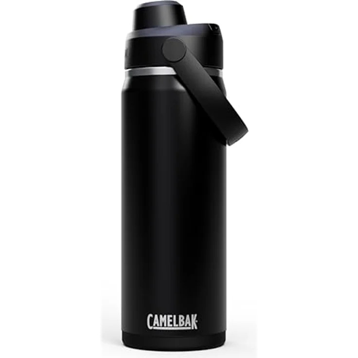 CAMELBAK Thrive Chug Wasserflasche aus isoliertem Edelstahl, 600 ML, auslaufsicher, spülmaschinenfest, leicht zu tragen, Schwarz – Bild 1