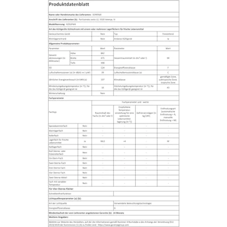 Gorenje R291PW4 (20010141) Standkühlschrank – Bild 4