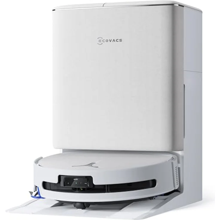 ECOVACS DEEBOT T90 OMNI, Saug- und Wischroboter mit 30.000 Pa Saugkraft, All-in-One OMNI-Station, selbstreinigende OZMO ROLLER 3.0, AIVI 3D Navigation, schwarz – Bild 1
