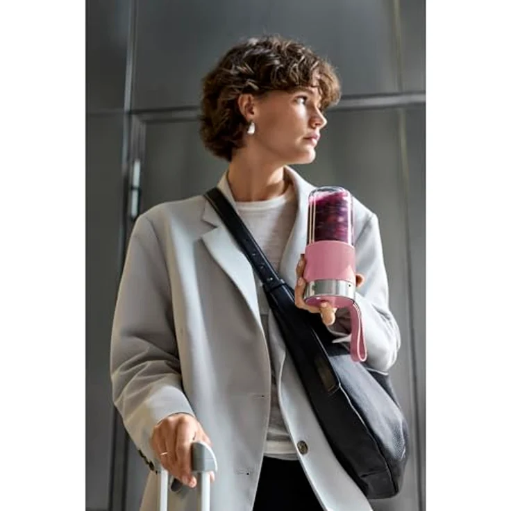 WMF Akku-Smoothie-Maker Küchenminis Mix on the Go, 50 W, pink, USB aufladbarer Personal Blender – Bild 10