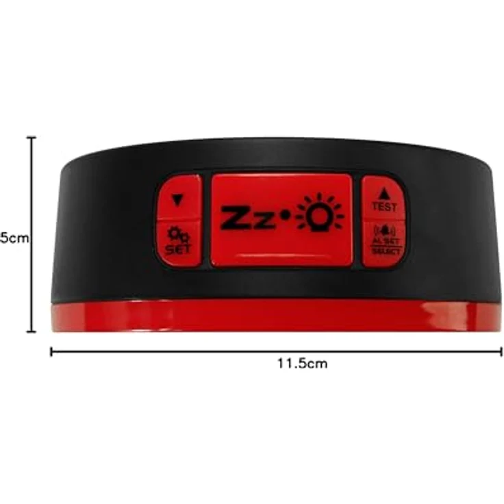 Geemarc Wake'n Shake Dynamite, Wecker mit Lautstärke 85 dB, Sensor-Sitzkissen 36 x 36 cm, Alarmfunktionen und Funkfrequenz 433,92 MHz – Bild 8