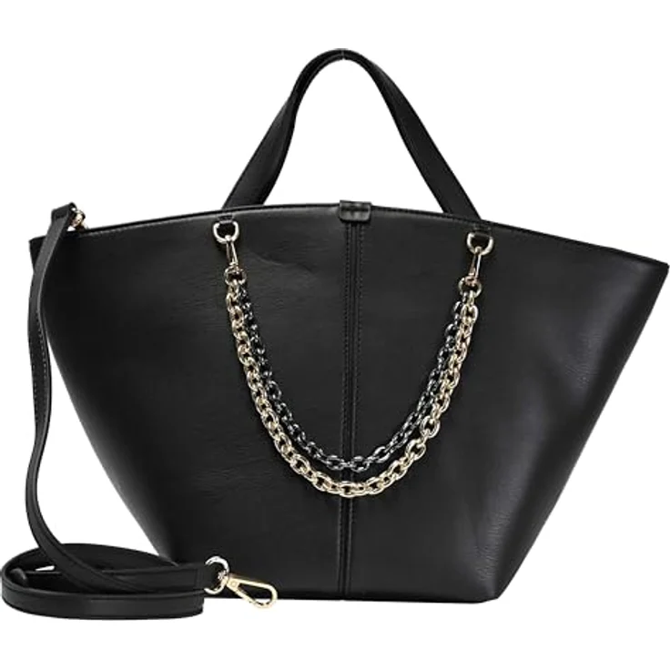 Seidenfelt Lainio Shopper Tasche, 39 cm, schwarz, 100% Polyurethan – Bild 1