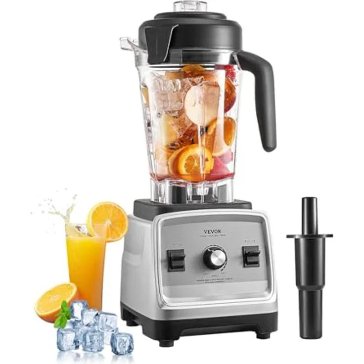VEVOR Standmixer Smoothie Maker, 1600 W, 2,5 L professioneller Mixer mit leistungsstarkem Motor, multifunktional für Smoothies, Milchshakes und Säfte, BPA-frei
