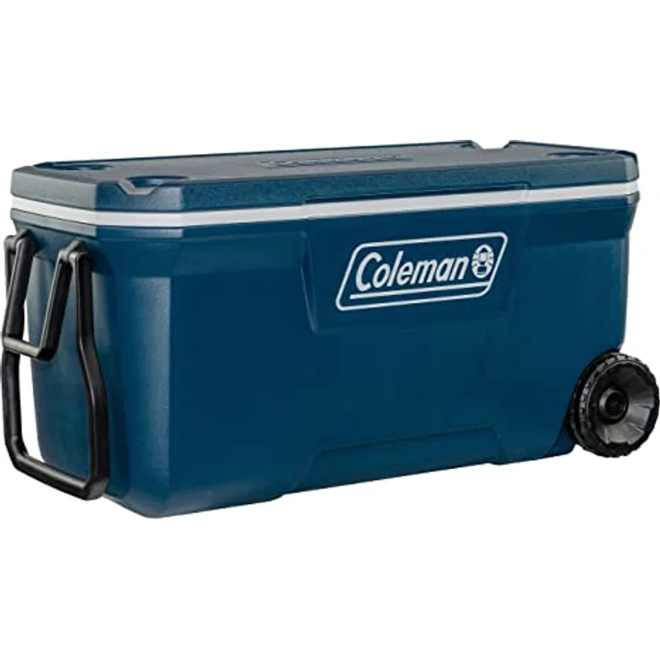 Coleman 100QT Xtreme Wheeled passive Kühlbox, mit Rollen, 94 Liter, Teleskopgriff, PU-Schaumisolierung, blau – Bild 2