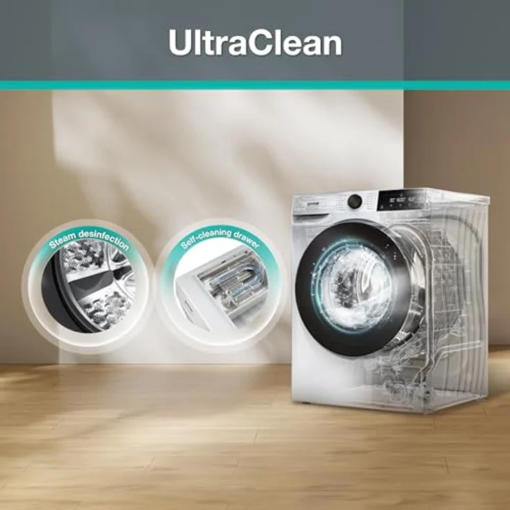 Gorenje W5G474A2P1 Waschmaschine 7 kg, 1400 U/min., WiFi, AdaptTech, ConnectLife, UltraClean, Easydose, weiß – Bild 4