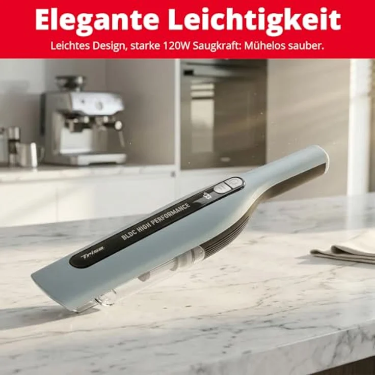 Trisa Handstaubsauger Quick Clean Comfort T1912, kabellos mit hoher Saugkraft – Bild 2