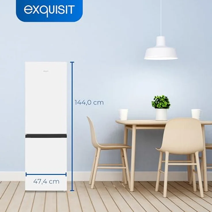 Exquisit Kühl-Gefrierkombination KGC5231-60-E-050C weiss | 157 l Nutzinhalt | 4-Sterne-Gefrieren | Alarm | Schnellkühlen – Bild 4