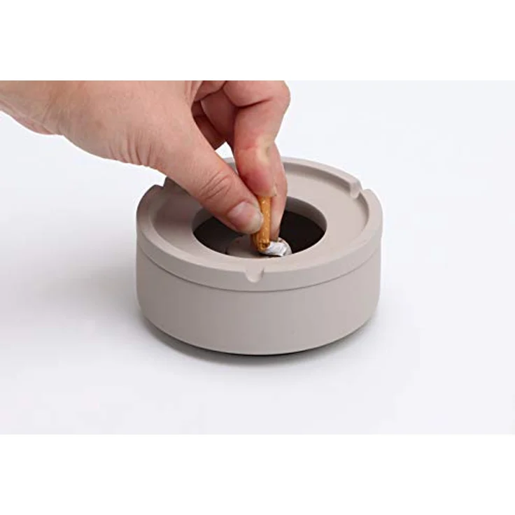 APS Getränkeuntersetzer, grauer Beton, stapelbar, mit abnehmbarem Ring, ca. 10,5 x 5 cm – Bild 5