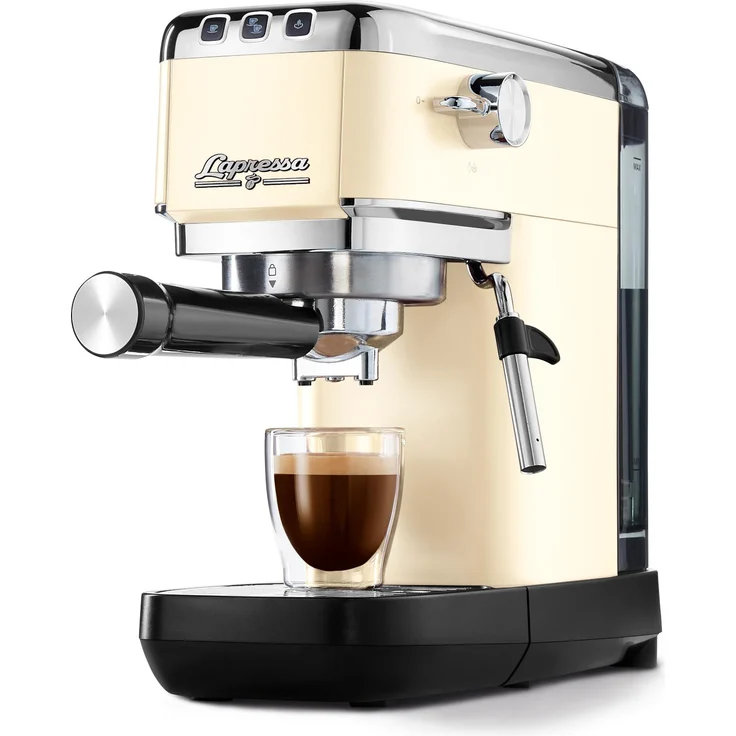 Tchibo Siebträger Espressomaschine „Lapressa“, cremeweiss, Siebträgermaschine, Weiss – Bild 1