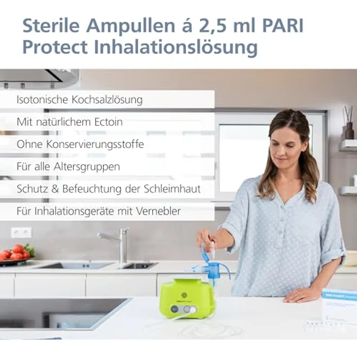 PARI ProtECT Inhalationslösung mit Ectoin 10x2,5ml, 150 ml Lösung – Bild 2