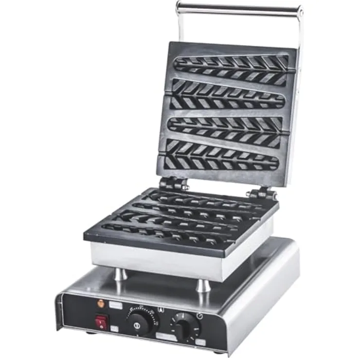 GastroHero Doppel Waffeleisen 2-in-1, 2x Ø18 cm, 2600 W, für Gastronomie und Imbisse