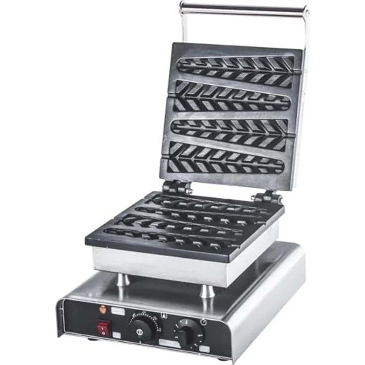 GastroHero Doppel Waffeleisen 2-in-1, 2x Ø18 cm, 2600 W, für Gastronomie und Imbisse – Bild 1