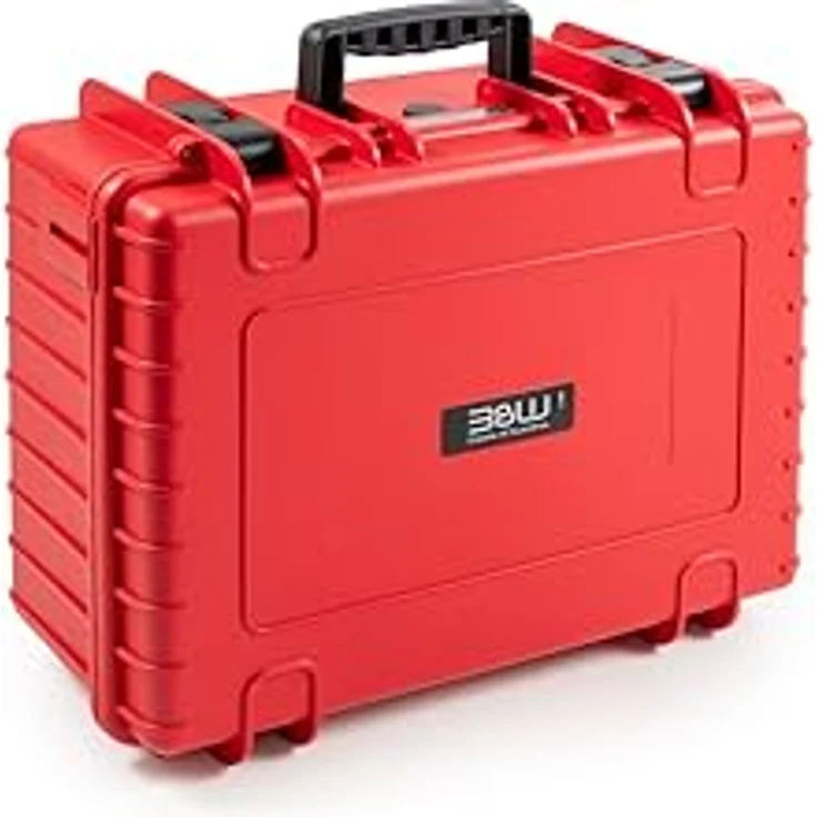 B&W International B&W Transportkoffer Outdoor Typ 6000 - Rot - mit Fototasche - wasserdicht nach IP67 Zertifizierung, staubdicht, bruchsicher und unverwüstlich – Bild 2